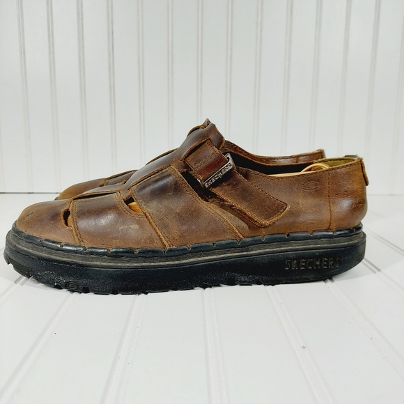 Skechers Mens Fisherman Strappy Brown 
